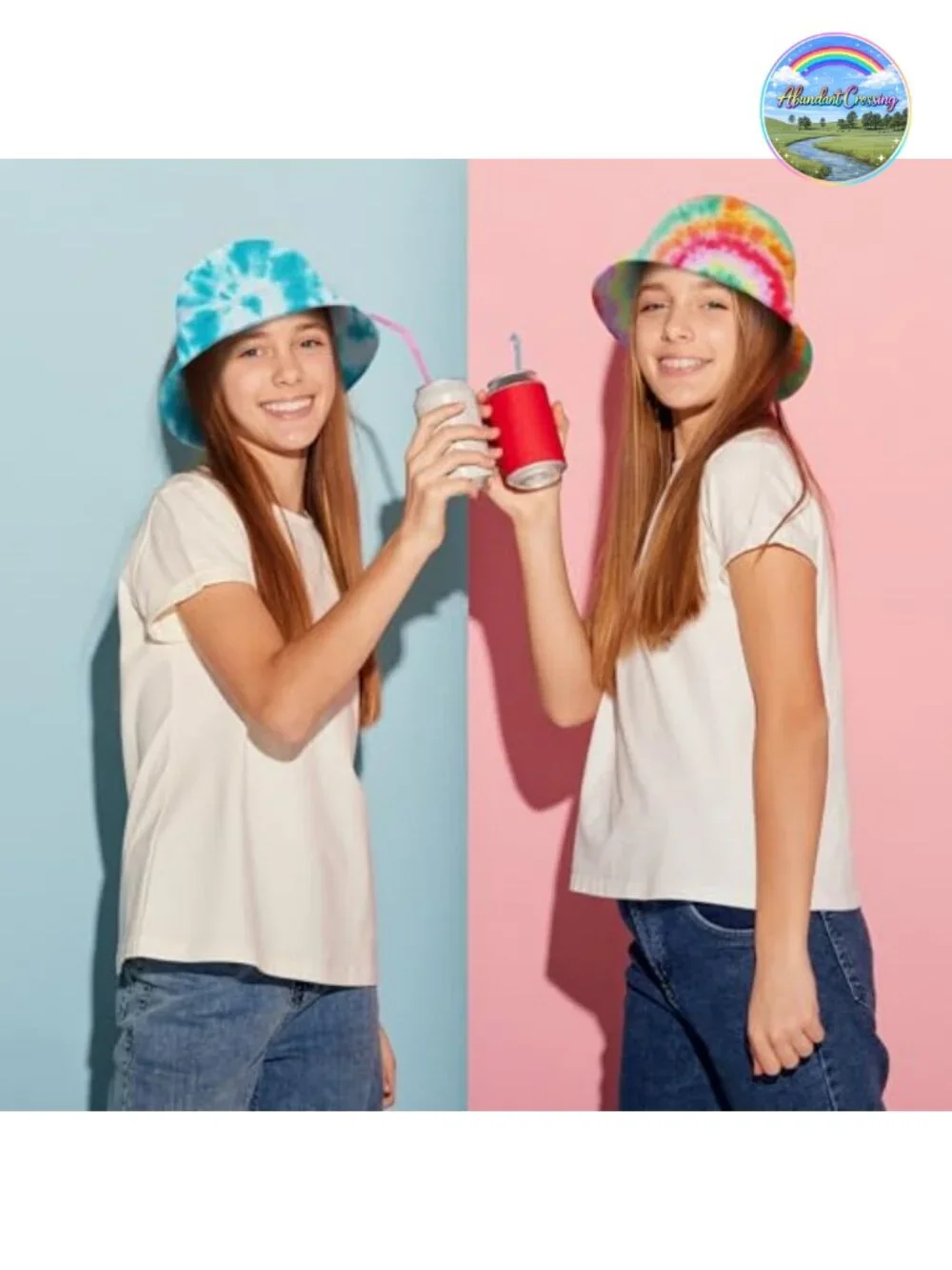 20 Pack Cotton Bucket Hat DIY Tie Dye Craft Kit with Accessories for Sun
